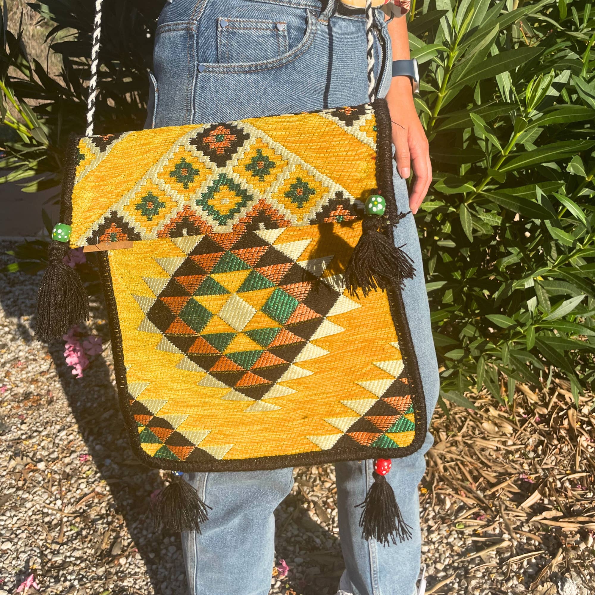 AW Artisan - Wholesale Crossbody Bag - Unisex - Kilim bag - Yellow1