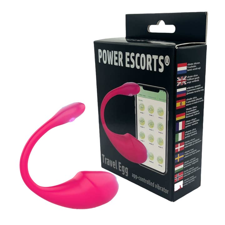 Rosa Power Escorts - BR322 - Travel Egg - Vibrador Controlado por App - Rosa para venda a revendedores na Faire