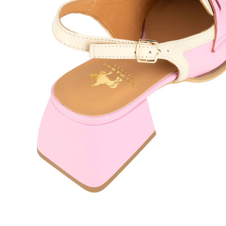 Embassy London - Wholesale Low Heels - Women's - Diana - Pink & Cream Pastel7