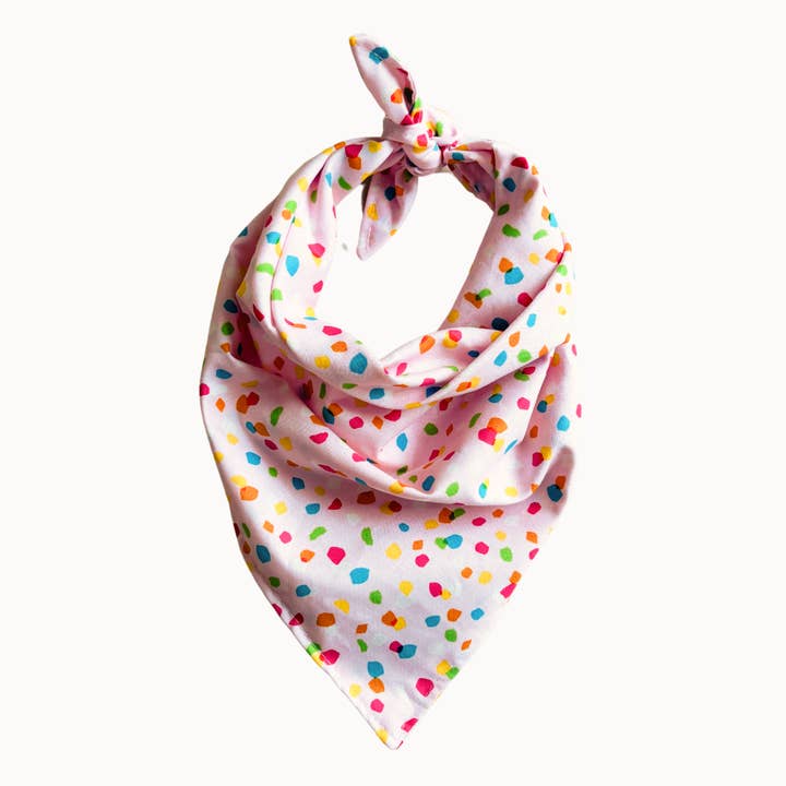 Calypso Dog Bandana | Pink Terrazzo Summer Tropical Vacation for wholesale by Camp Hound