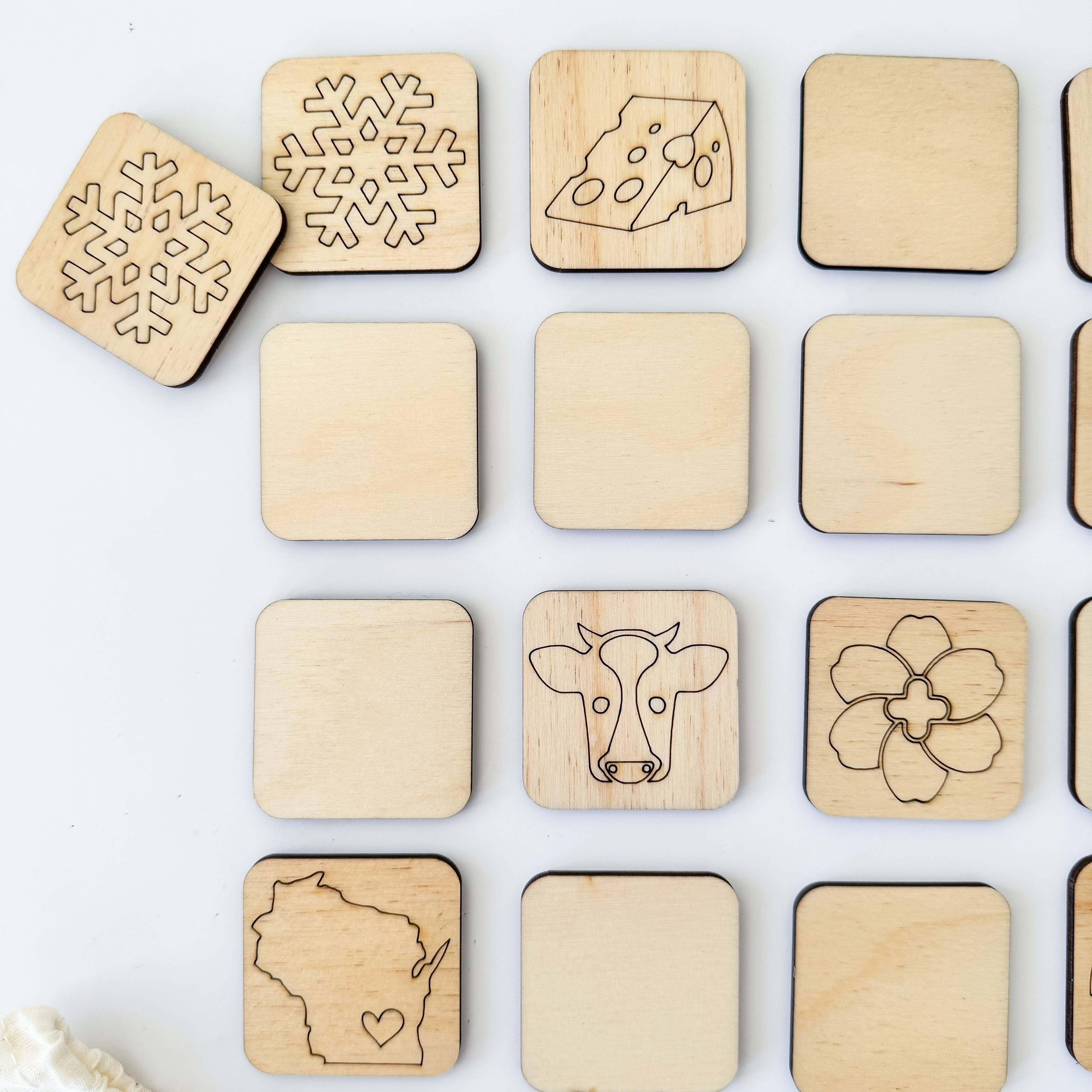 Birch House Games & Gifts - Wholesale Brain Game - Kids - State Memory Matching Game - Wood Memory Game, Brainteaser9