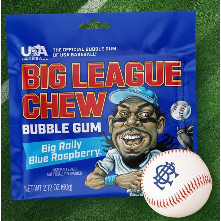 O'Shea's Candies Sweet Shop - Wholesale Chewing Gum - Nostalgic “Rally Blue Raspberry 🌊” Big League Chew Est.19801