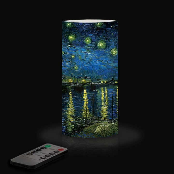 van Gogh Over the Rhone 6" LED Candle – Battery Operated, Flickering for wholesale by RainCaper