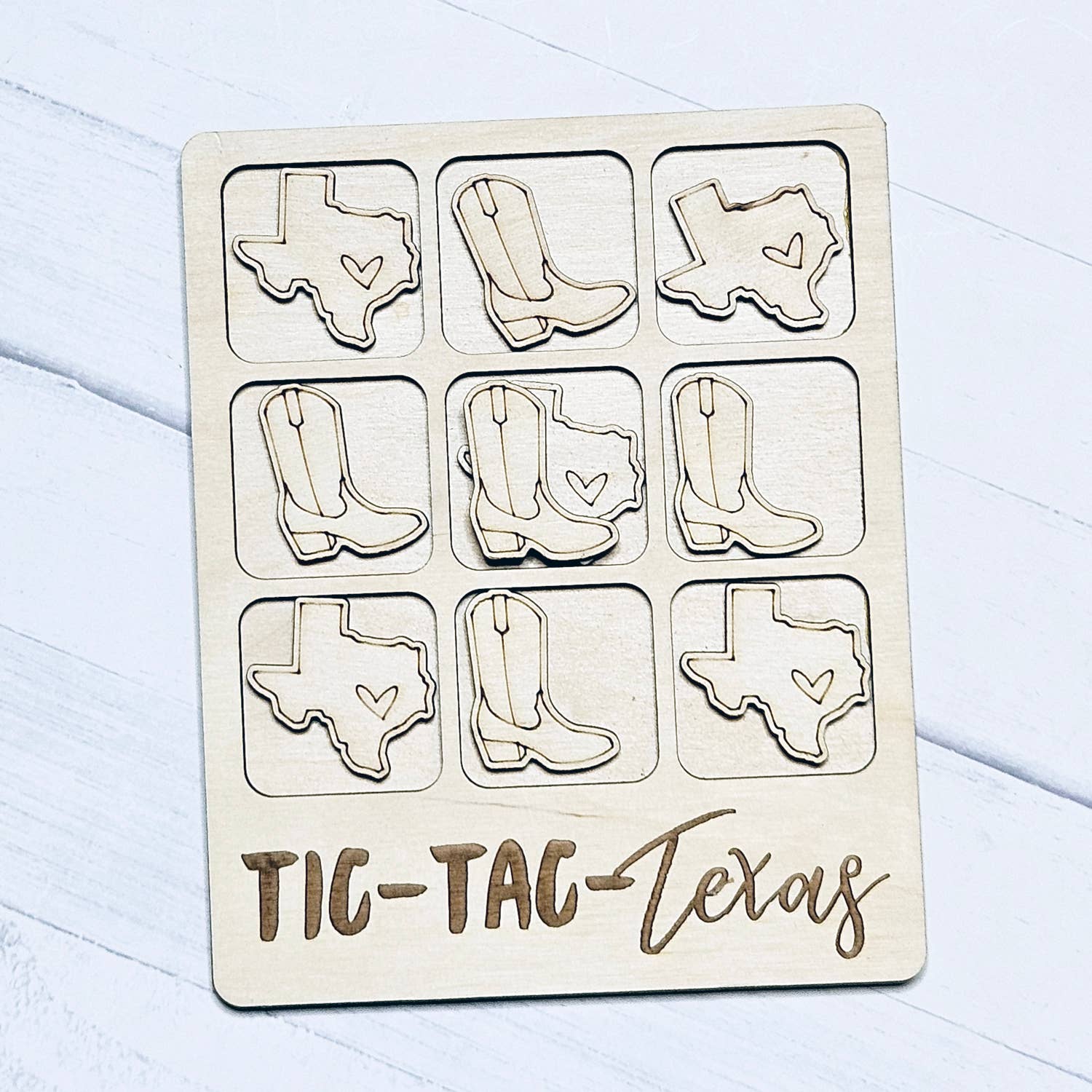 The Trendy Traveler - Wholesale Bordspel - Texas Boot Tic-Tac-Toe spel1