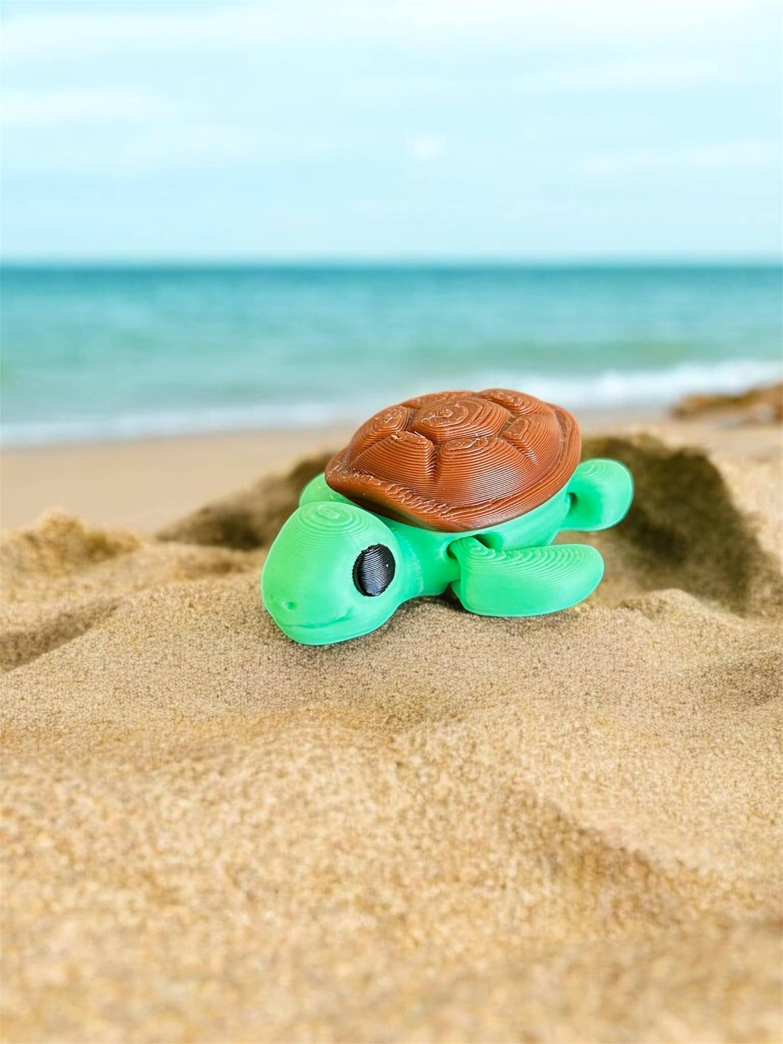 3D in Paradise – wholesale Figurleksak - Barn – Mini havssköldpadds-figur fidget 3D-utskriven