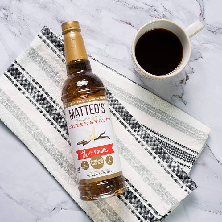 Matteo's - Wholesale Flavored Syrup - Sugar Free Coffee Syrup, Birthday Cake