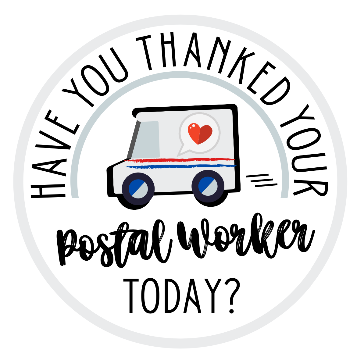 Tiny Gift Society - Wholesale Sticker - Postal Worker Thank You Stickers1