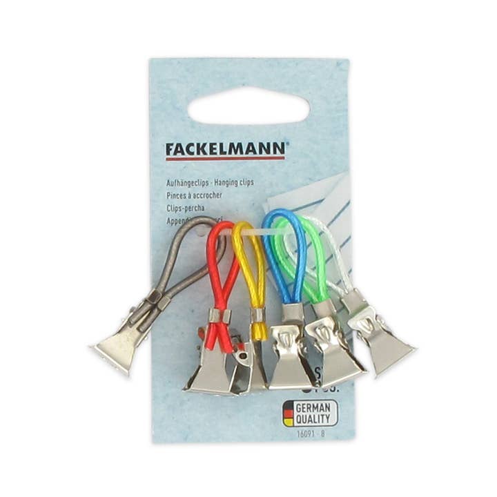 Fackelmann - Wholesale Kitchen tool/gadget - Fackelmann Tecno Set of 6 Multi-Coloured Hanging Clips1