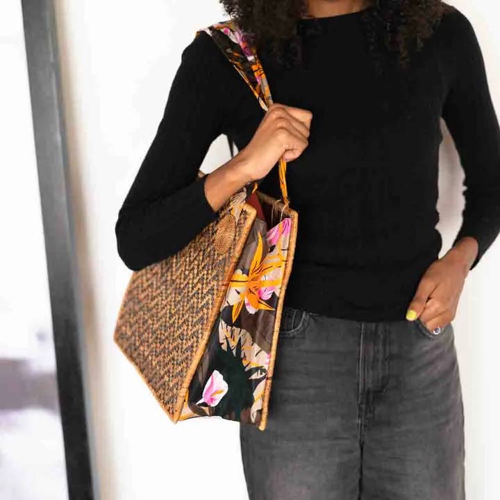 Banana Panel Pop Up Tote for wholesale by Azizi Life