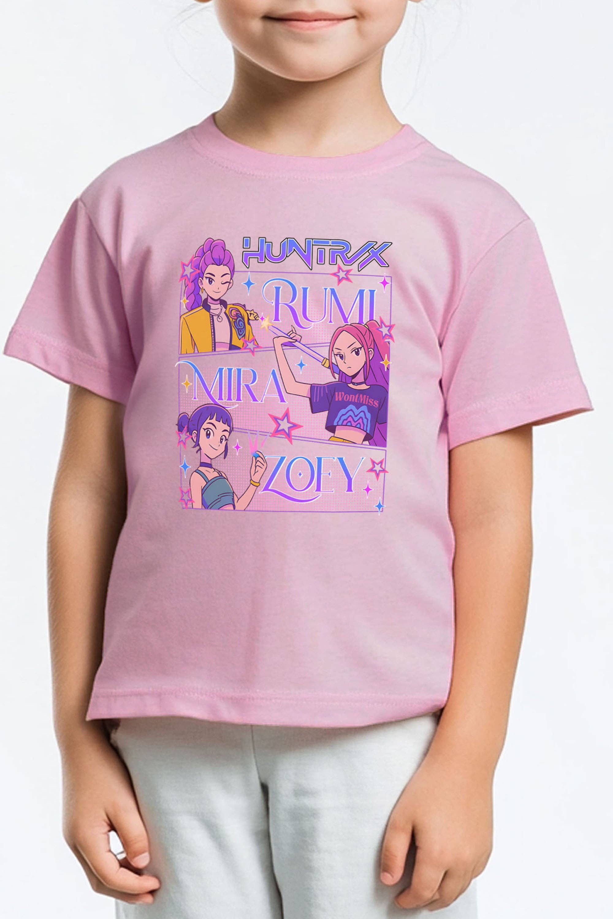 Missi Clothing – wholesale Screen-printed t-shirt – Kids – Kids Huntrix Girl Squad Printed T-Shirt0