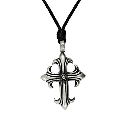 Myth & Magik - Silver Jewellery Cavern Wholesale - Wholesale Pendant/Charm Necklace - Hallowed Cross Pewter Necklace – Adjustable Gothic (USA-DDP)3