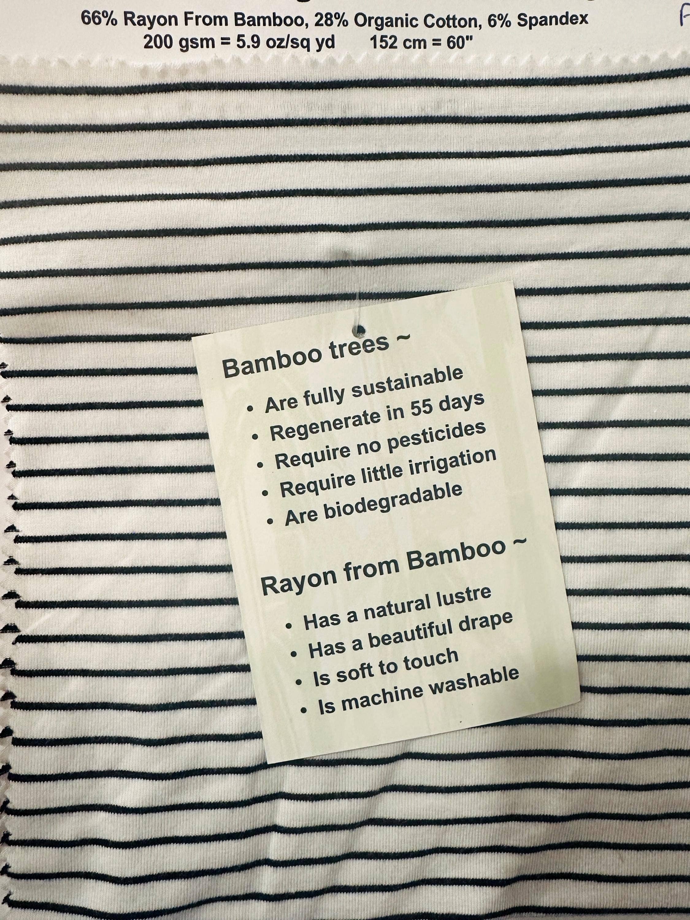 BelieveWorks - Wholesale Knit Top - Women's - Bamboo Organic Cotton Spandex Stripe Jersey Fabric7