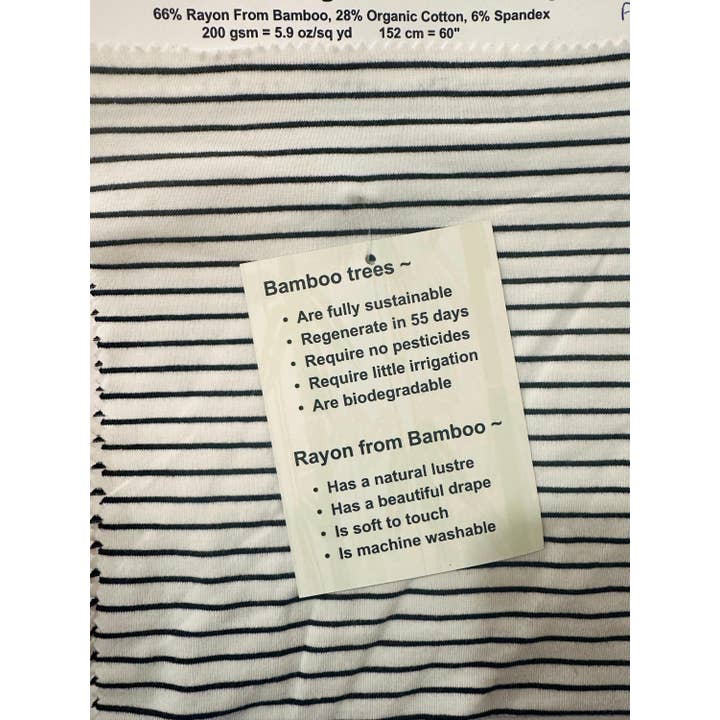 BelieveWorks - Wholesale Knit Top - Women's - Bamboo Organic Cotton Spandex Stripe Jersey Fabric7