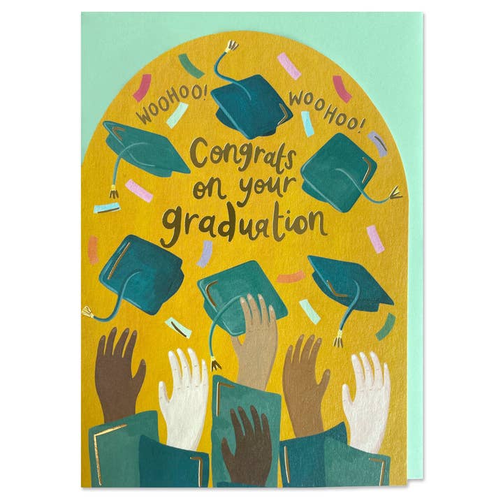 'Congrats on your graduation' graduation Card for wholesale by Raspberry Blossom