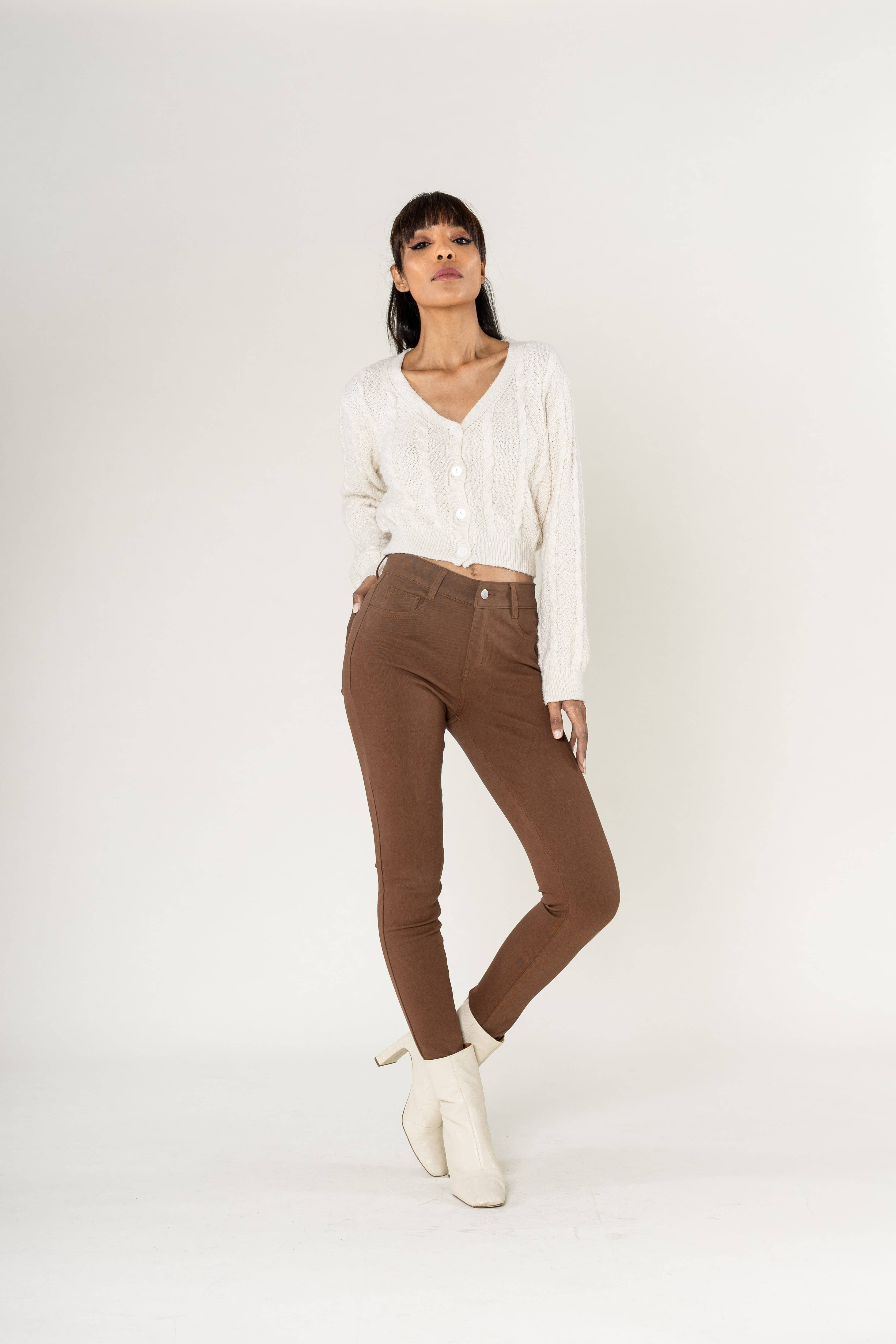 Nina Carter - Wholesale Fashion Leggings - Women's - Super stretch leggings with comfortable zip A0039