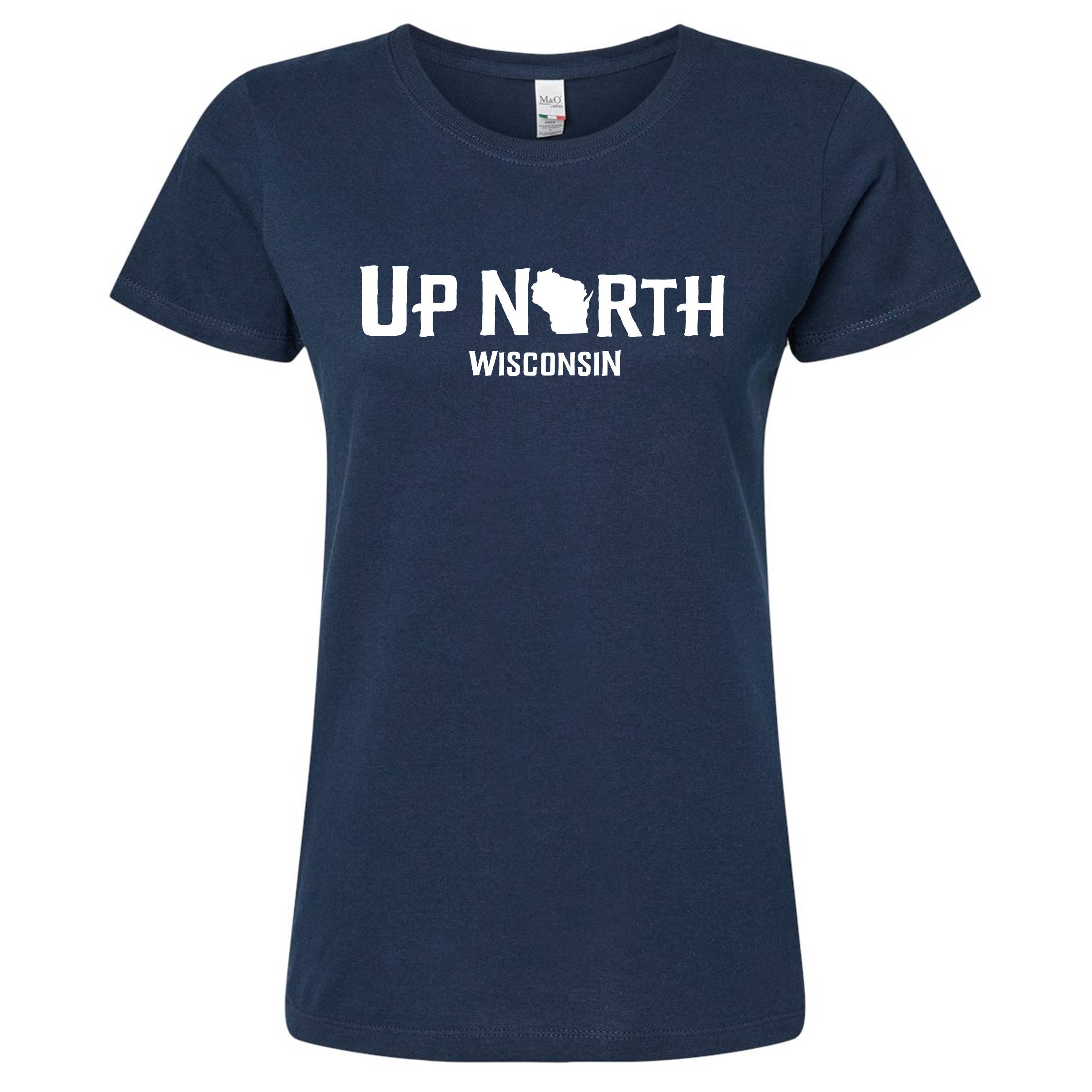 Wi-Wear - Wholesale Screen Printed T-Shirt - Women's - Up North Wisconsin Women's/Ladies Wisconsin T-Shirt2