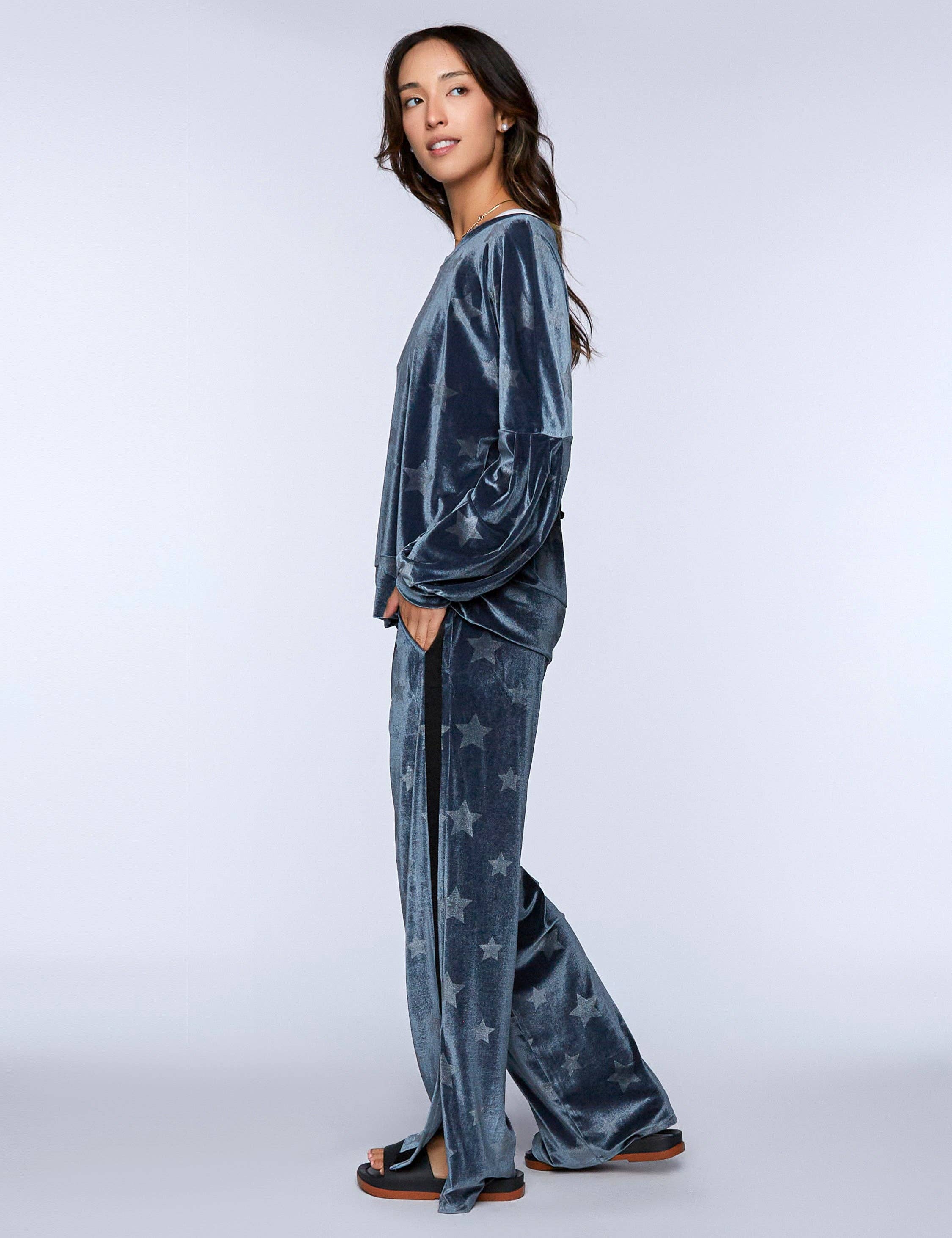 Velvet Galaxy Stars Sweatshirt for wholesale on Faire0