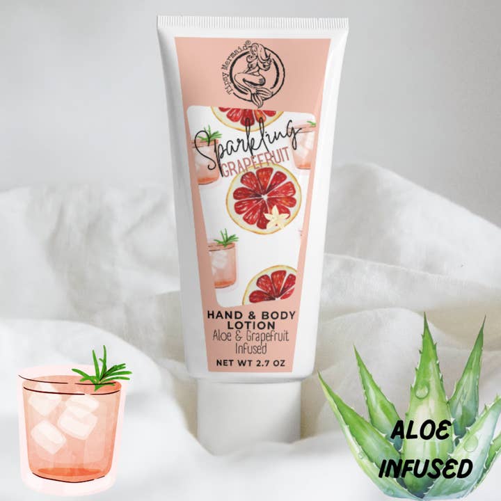 Tipsy Mermaid® Sparkling Grapefruit Hand and Body Lotion for wholesale by Tipsy Mermaid®