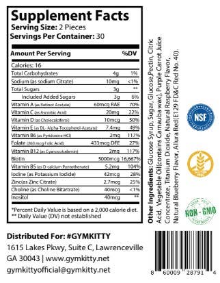 #GYMKITTY, Inc - Wholesale Oral Supplement/Vitamin - #BIOTIN Hair & Nail Gummies5