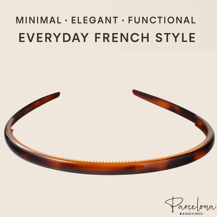 Parcelona - Wholesale Fashion Headband - Women's - Parcelona French Yoga Headband Inner Grip Teeth Hairband for Women & Men Unisex2