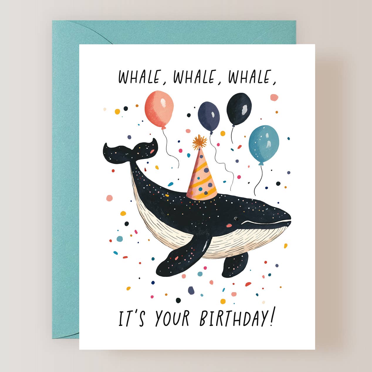 Firefly Paper Studio, LLC - Wholesale Birthday Card - Punny Whale Birthday Card0