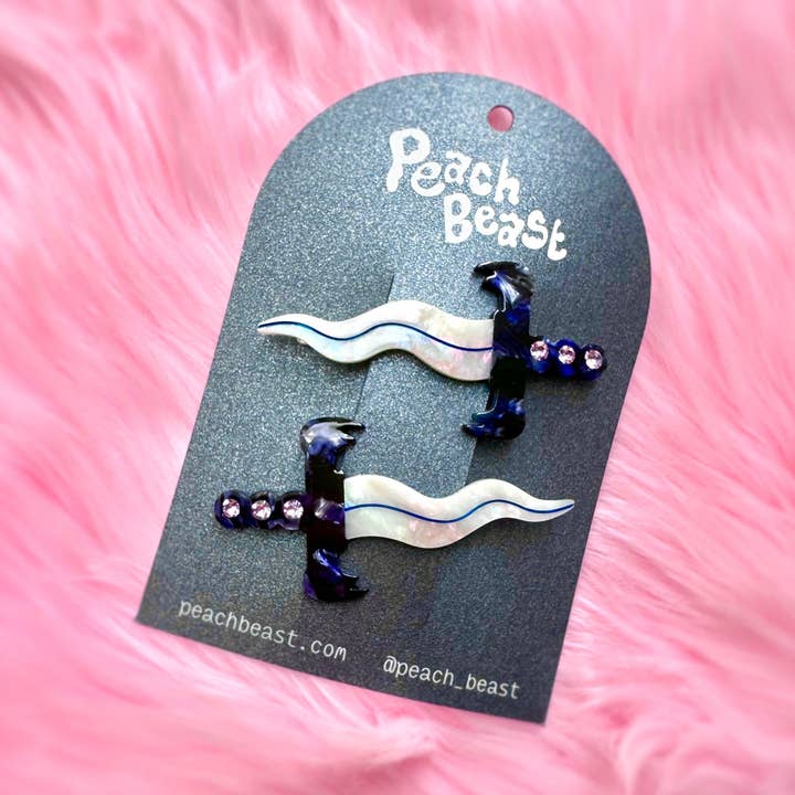 Dagger Hair Clip Set for wholesale by Peach Beast