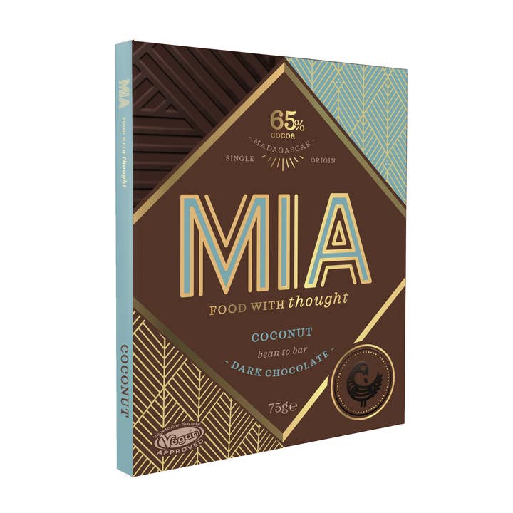 KOKOS MÖRK CHOKLAD - VEGAN, FAIRTRADE (75G) för wholesale av MIA