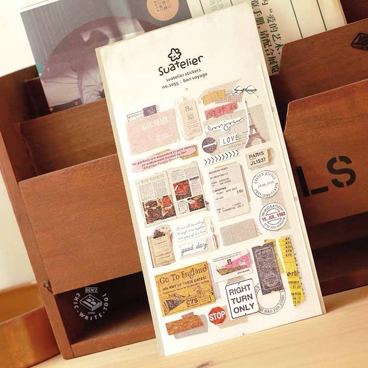 LULUFUNSTUDIO - Venta al por mayor Pegatina - Pegatinas Bullet Journal de Inglaterra y París