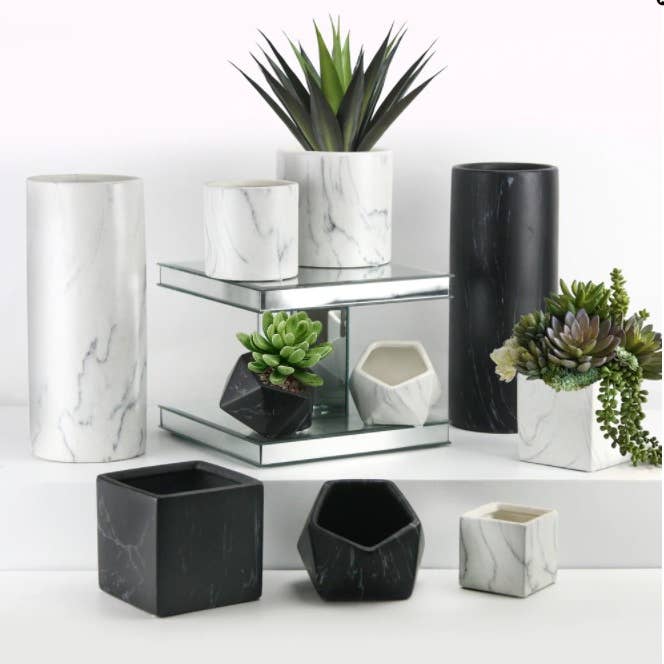 Galore Home - Wholesale Plant Pot - SALE | Indoor Ceramic Marble Square Pots6