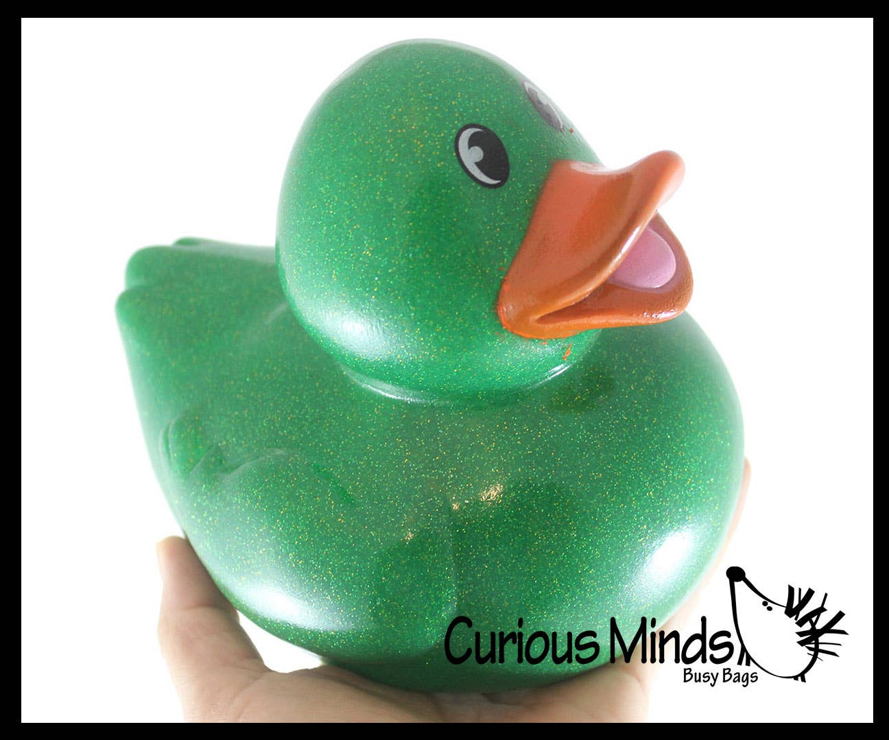 Curious Minds Toys - Wholesale Badspeelgoed - Baby - 1 Jumbo Glitter Rubbereendjes - Rubbereendjes - Leuke noviteit14