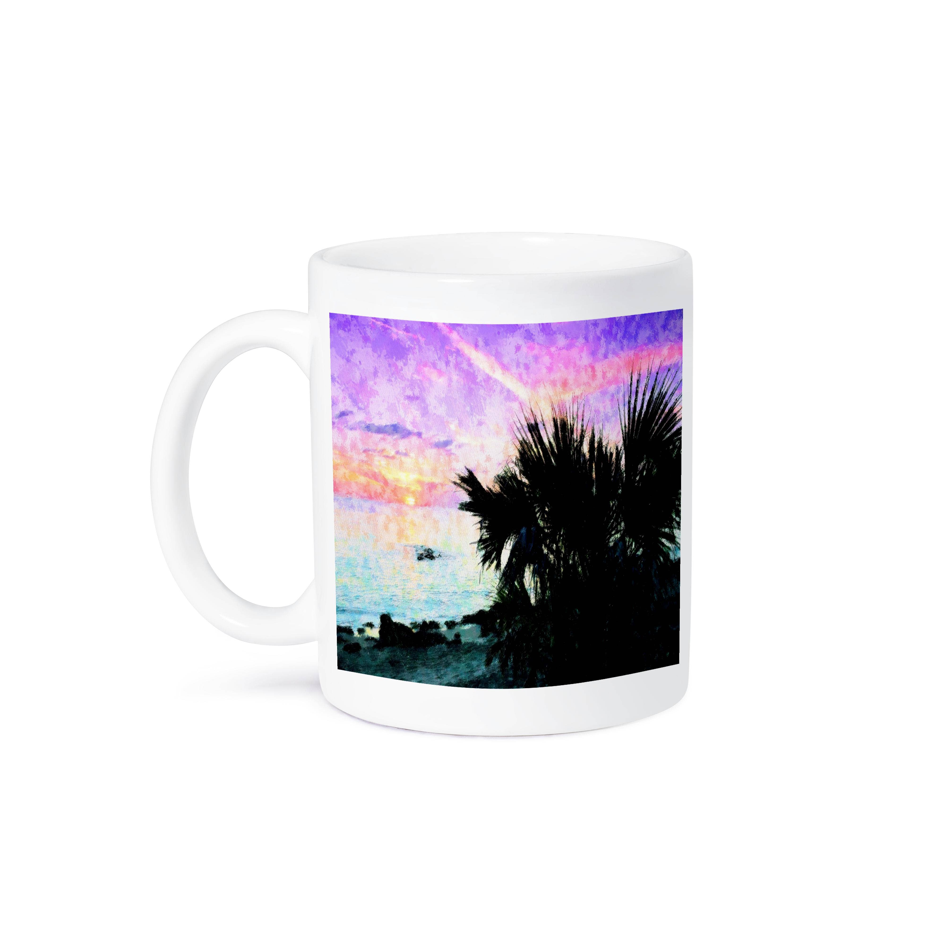 3dRose - Wholesale Coffee Mug - 3dRose, Image of Impressionist Tropic Sunset, Mug8