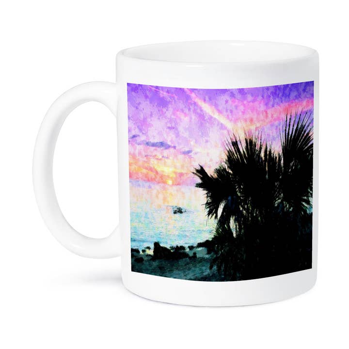 3dRose - Vendita all'ingrosso Tazza - 3dRose, Immagine di Tramonto Tropicale Impressionista, Tazza8