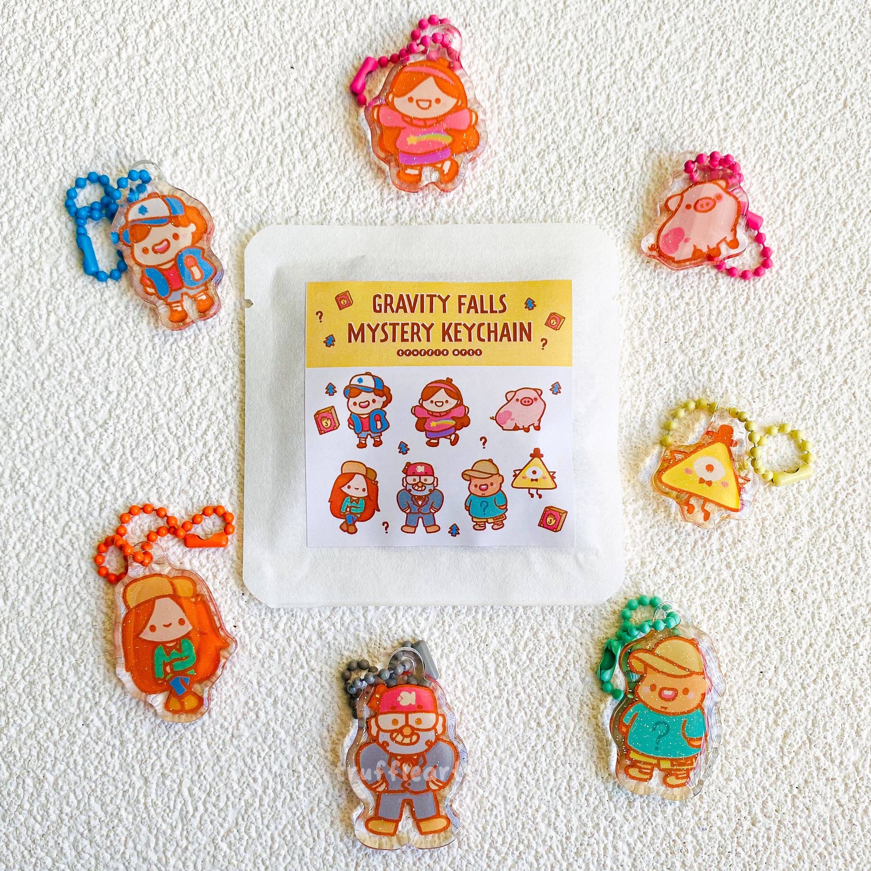 Truffle Arts - Wholesale Keychain - Women's - Gravity Falls Mystery Glitter Keychain1