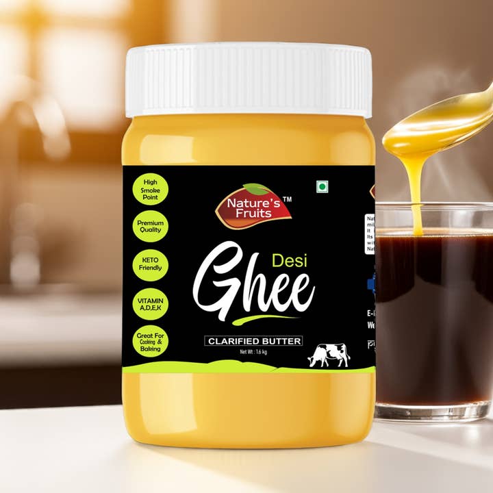 Pure Desi Ghee (Clarified Butter) 28 oz for wholesale by NATURE'S FRUITS