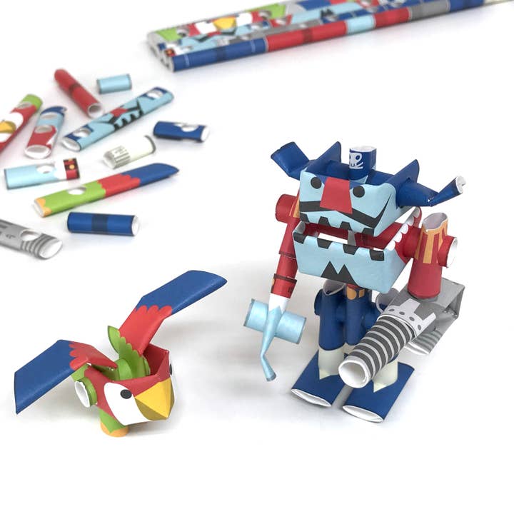 Magnote - Wholesale DIY Craft Kit - PIPEROID Drill & Repeat paper craft - Pirate & His Partner