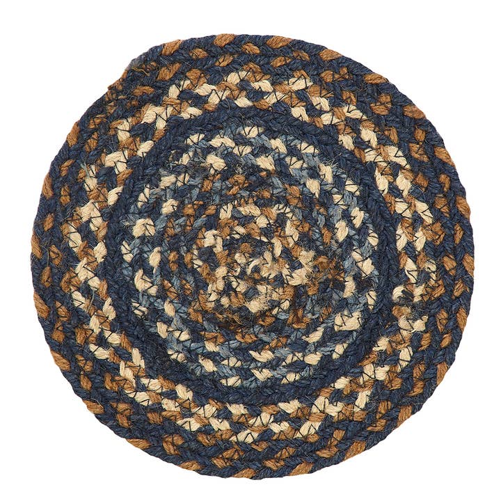 IHF HOME DECOR/IHF RUGS - Wholesale Area Rug - Denim Braided Jute Area Rug & Tabletop Collect BR-28711