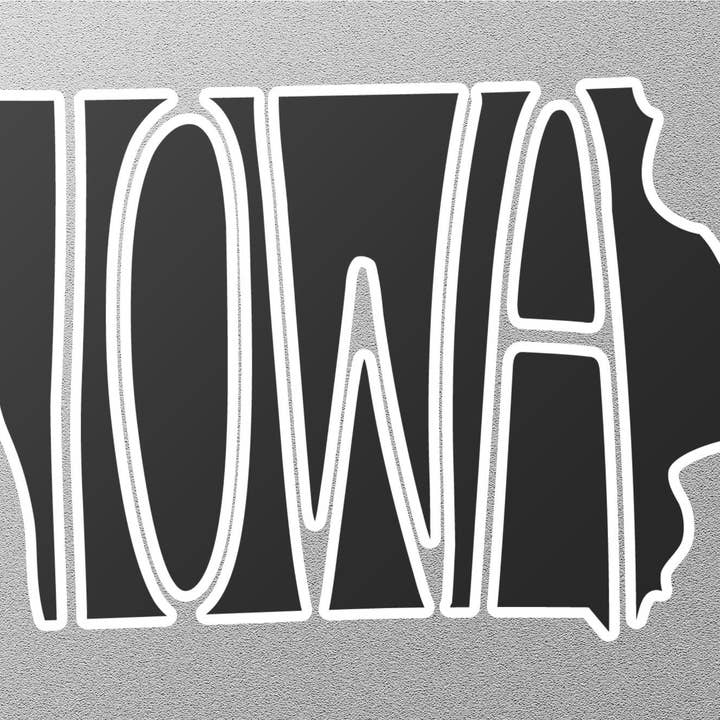 Autocolante Estadual Iowa 6 por atacado de GraffMerch.com