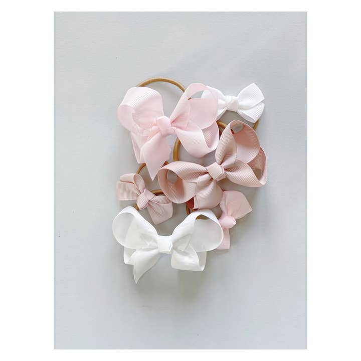La Fillette Accessories - Wholesale Hair Bow - Kids - Maxima hair bow with elastic band in vanilla