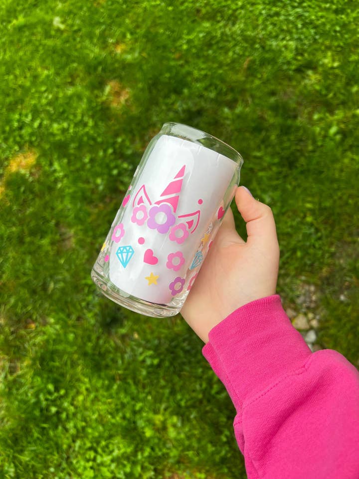 Unicorn Libbey Burkglas för wholesale av The Crazy Craft Girl LLC