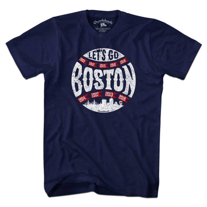 Let's Go Boston Baseball T-Shirt for wholesale by Chowdaheadz