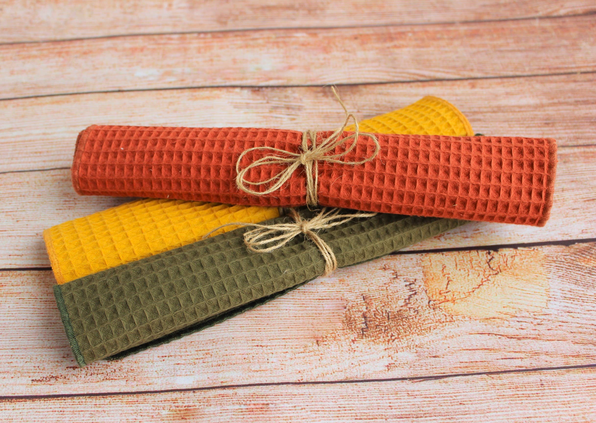 Bloom Pads - Wholesale Dishcloth - Small waffle Towels 5 PACK, Kitchen Dish clothes/Old pink4