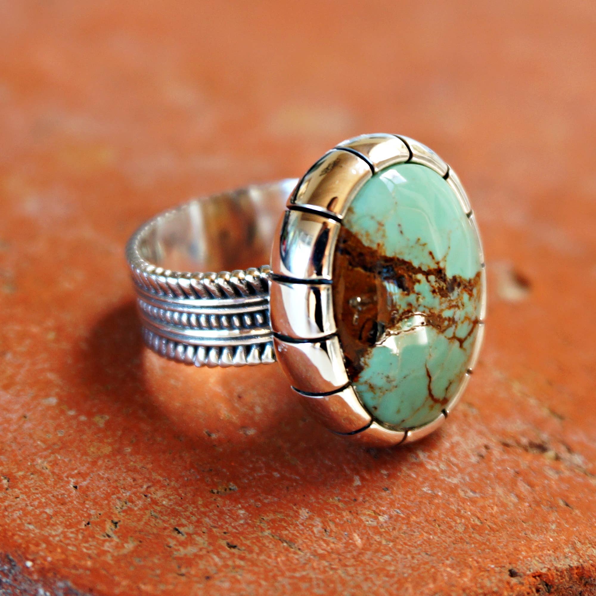 Sowell Jewelry - Wholesale Single Stone/Solitaire Ring - *Limited Edition* Number 8 Turquoise Sterling Silver Ring2