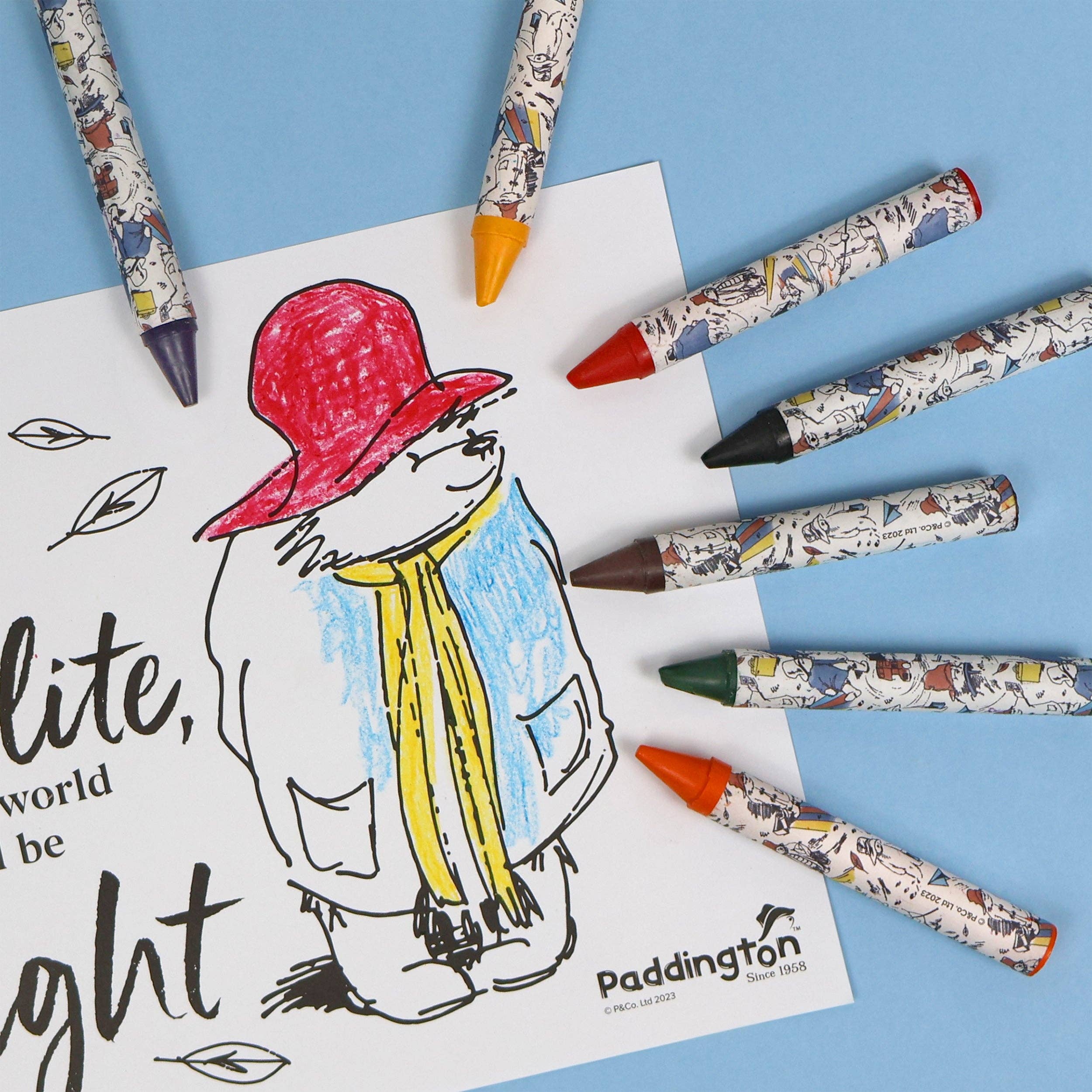 Robert Frederick Ltd – wholesale Crayons – Child & baby – Paddington Jumbo Crayons – Set of 8 Chunky Wax Crayons for Kids – Colouring & Art Gift Set2