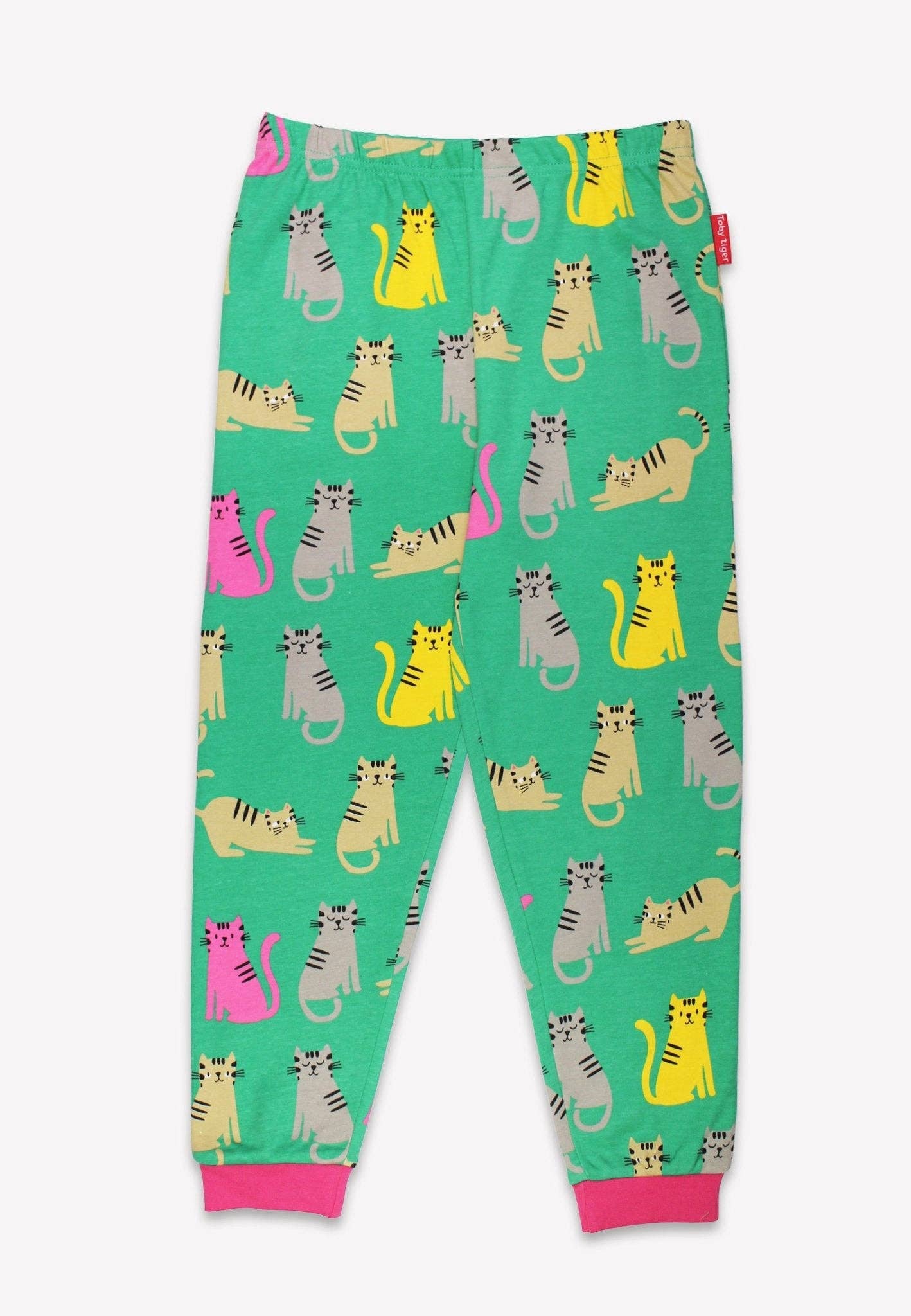 Toby Tiger – wholesale Sleepwear set – Kids – Organic Kitten Print Pyjamas2