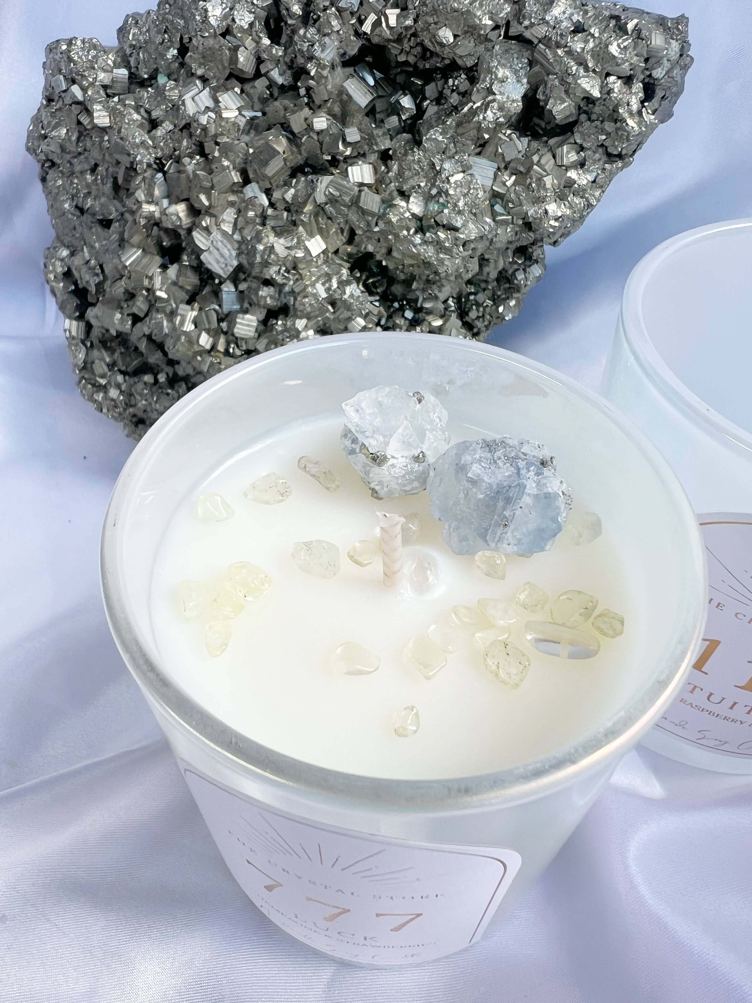 The Crystal Store - Wholesale Jar/Filled Candle - Manifest Angel Number Crystal Candles2