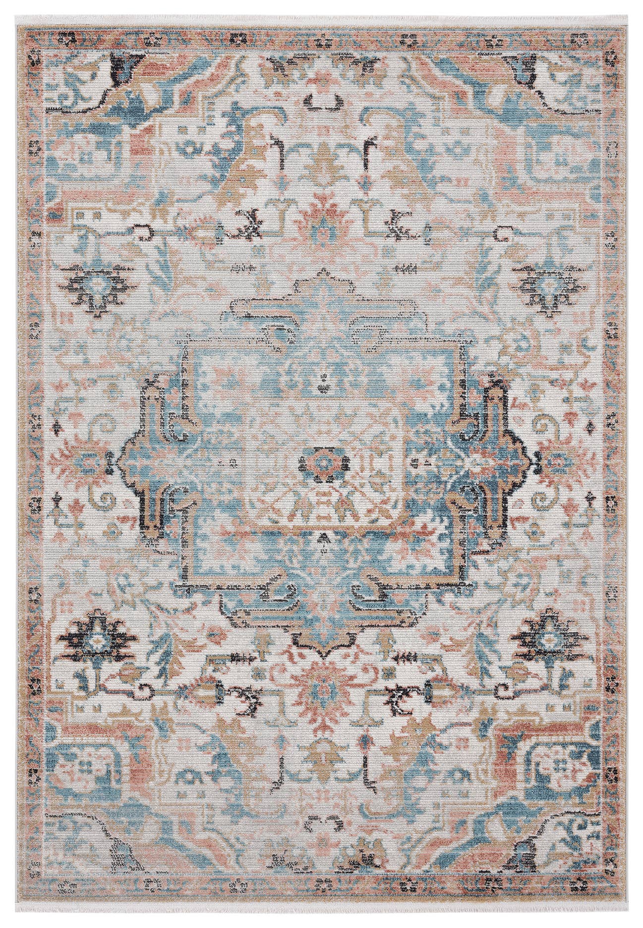 nuLOOM Bex Faded Stain-Resistant Machine Washable Area Rug, 8x10, Ivory Multi Wholesale Bex Faded Stain-Resistant Machine Washable Area Rug for