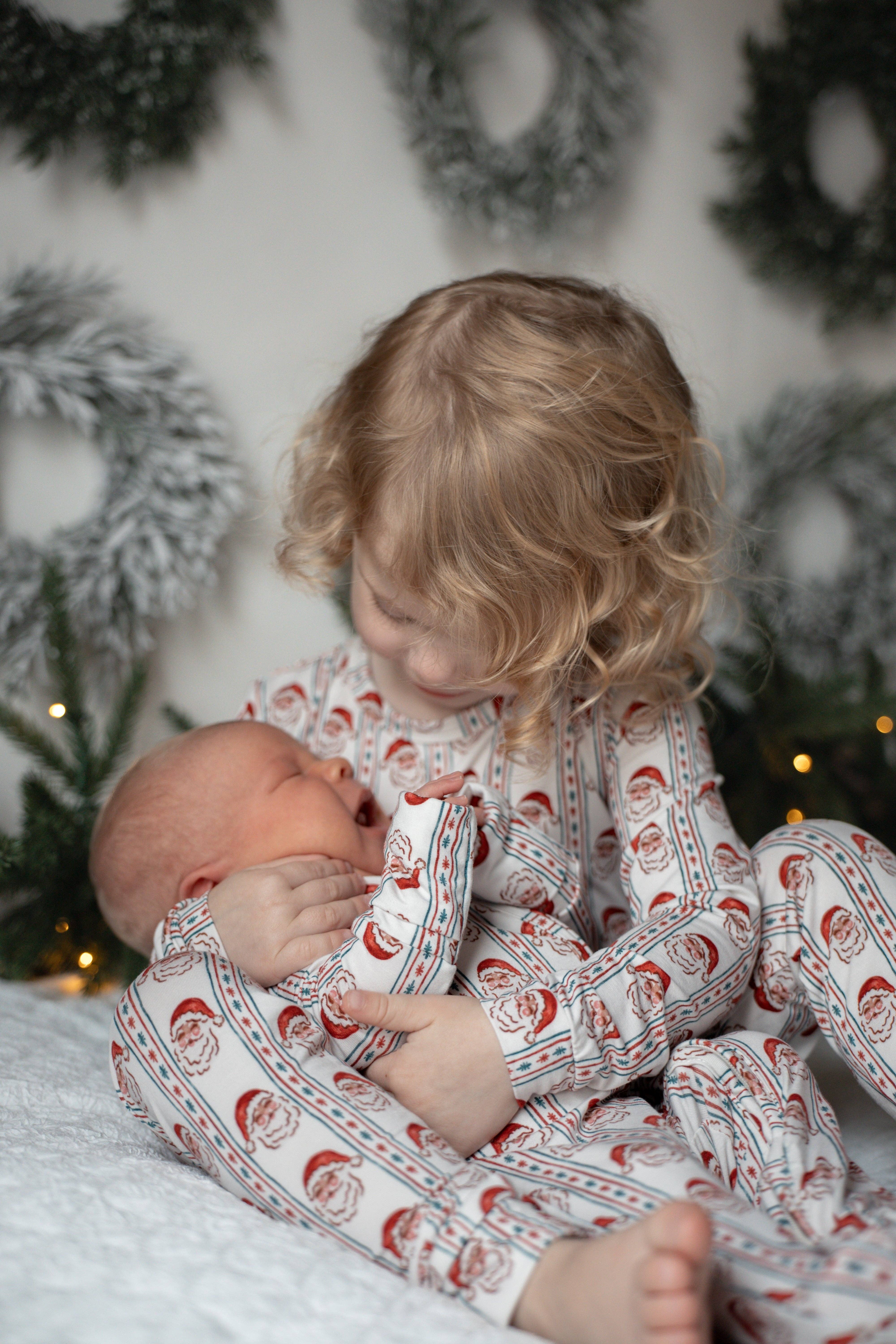 Little Joy Co. - Wholesale Sleepwear Set - Kids - Vintage Santa Bamboo Christmas Pajamas - 2pc Set1