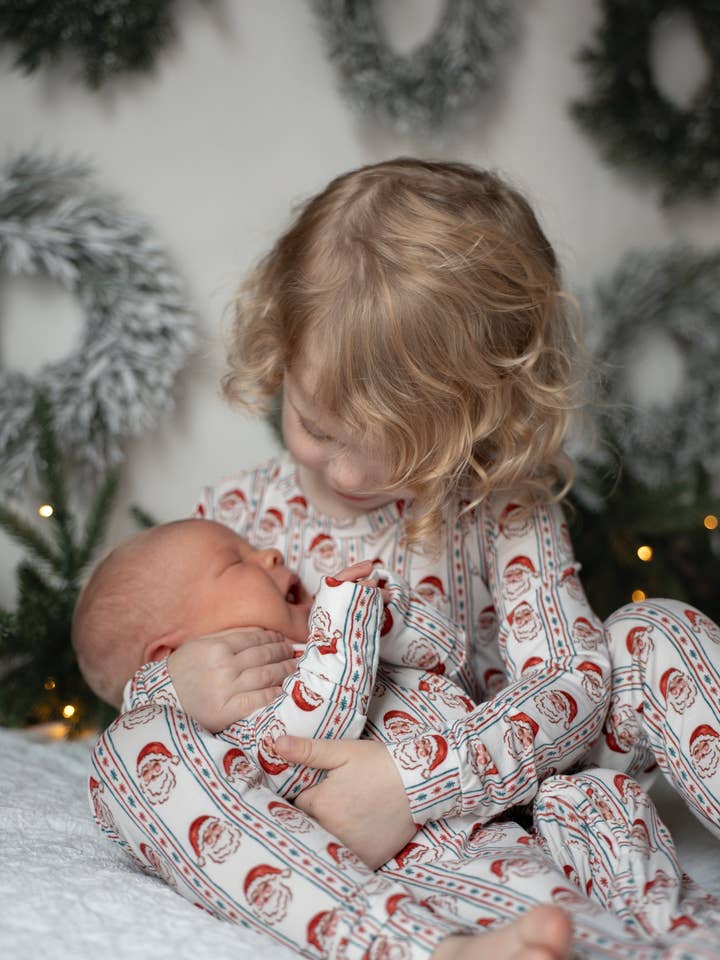 Little Joy Co. - Wholesale Sleepwear Set - Kids - Vintage Santa Bamboo Christmas Pajamas - 2pc Set1