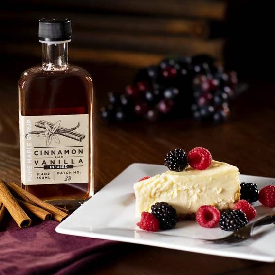 Old State Farms - Wholesale Maple Syrup - Cinnamon and Vanilla Infused Pure Maple Syrup - 8.4oz3