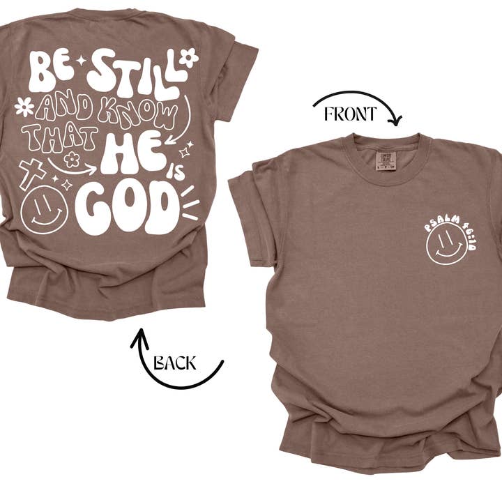 T-shirt "Be Still Doodles" - Salmo 46:10 | Adulto Unissexo por atacado de Made By Yen